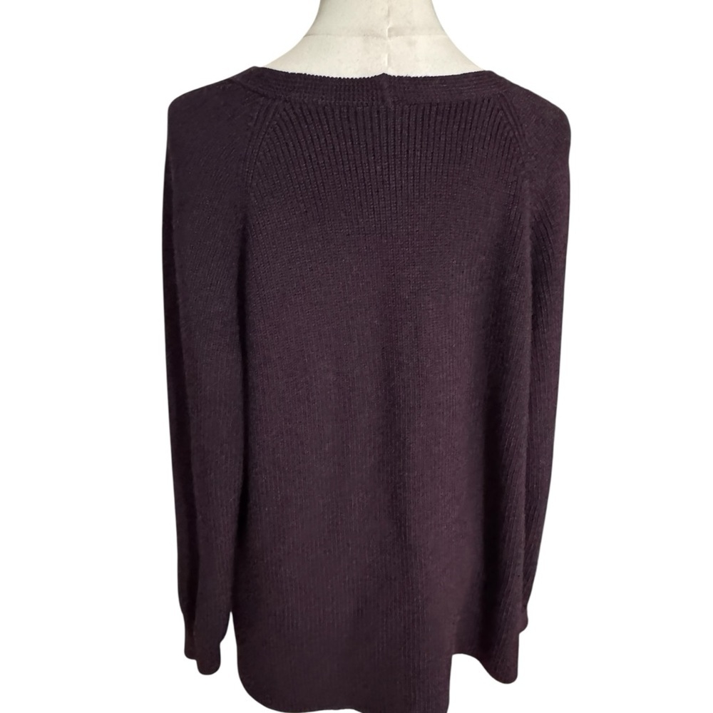 Athleta Switchback Pullover Sweater V-Neck Purple… - image 3